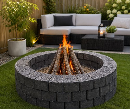 78cm grey concrete - 78cm, fire