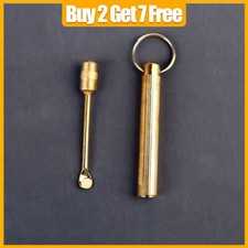 Mini Little Salt Sugar Spoon Keyring Stash Pill Box Straw Tube Shovel Metal