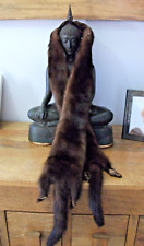 Vintage Mink Scarf.. Double Sides Fur.. Dark Mahogany..Long Soft & Snuggerley..