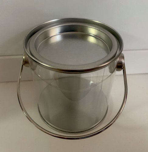 Clear tubs with silver handles - with,