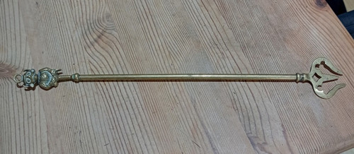 Vintage brass toasting fork