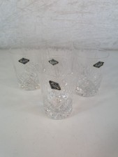 7 Royal Brierley Crystal " Bruce" Whiskey Tumblers