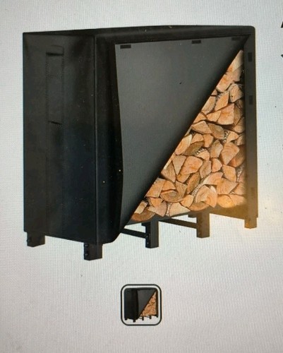 Outdoor firewood log rack - log,