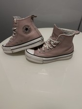 Girls Pink Converse Leather