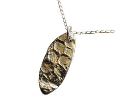 Solid Silver Fossil  Dinosaur