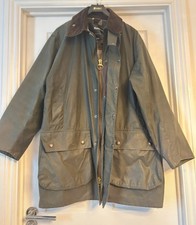 Barbour Border green wax coat
