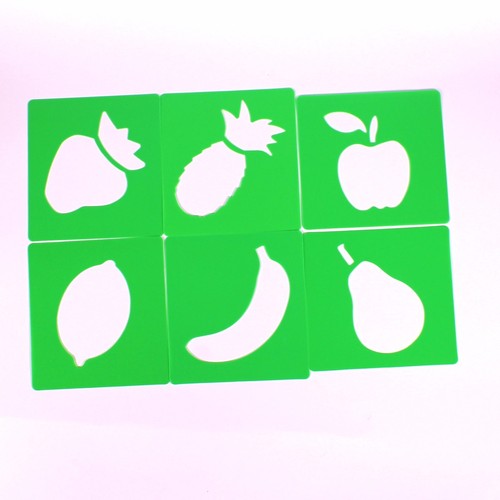 Healthy eating fruit stencils - healthy,