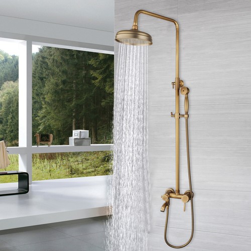 Antique brass shower faucet - antique,