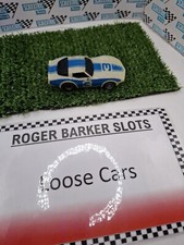 Tomy Aurora AFX Corvette Blue White #3 1:64 Slot Car