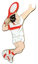Tennis Player Pin Badge Brooch