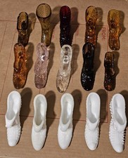 Vintage Glass Shoe Slipper Lot