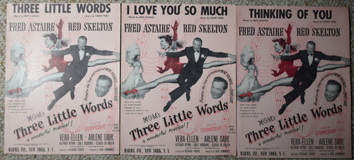 Three little words sheet - three, music