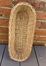 Vintage French Authentic Woven Wicker Baguette French Bread Basket