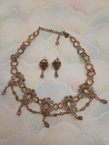 Jewellery set glass seed - set,