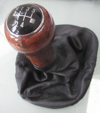 VW BORA GOLF MK4 HIGHLINE WOOD GEAR KNOB & LEATHER GAITER genuine RARE