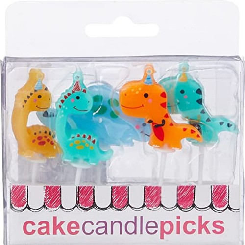Dinosaur birthday cake candles - birthday,