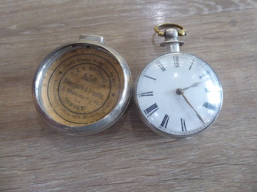 Silver fusee verge pair - verge, cased