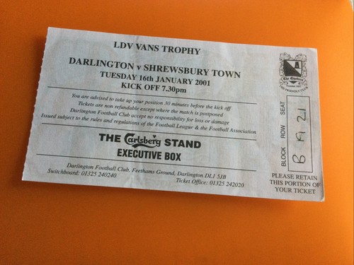 Darlington shrewsbury ticket - darlington,