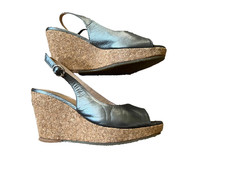 Vanilla Moon Metallic Slingback Cork Wedge – UK 5