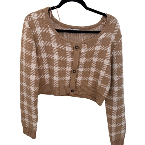 Astar cropped plaid cardigan - cropped,