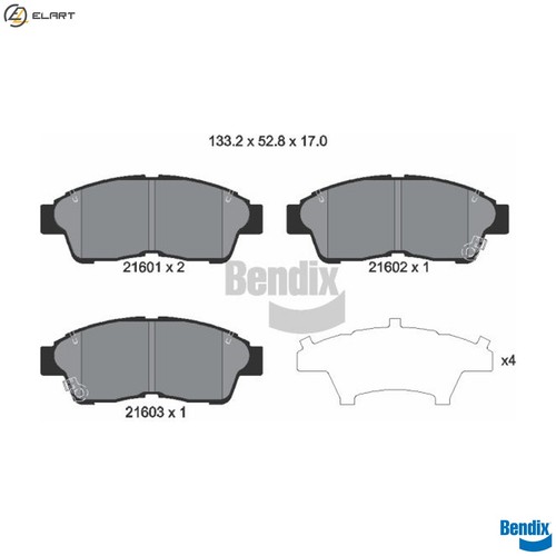 Brake pad set disc - pad,