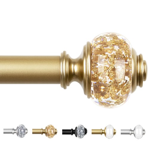 Extendable gold curtain rod - curtain,
