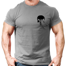 Skull (L/B) Gym T Shirt Mens