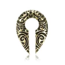PAIR 00G 10MM BRASS KEY HOLE