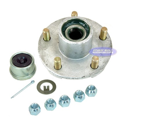 Galvanized boat trailer hub - galvanized,