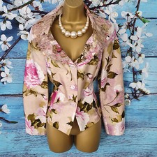 Designer Renato Nucci Floral Occasion Mother of the Bride Jacket Size 40 UK 10