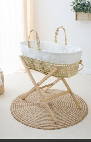 Newborn moses basket and - basket, stand
