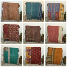 Indian Kantha Quilt Vintage