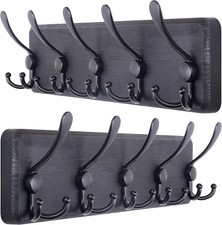 Set of 2 Black Wooden Wall