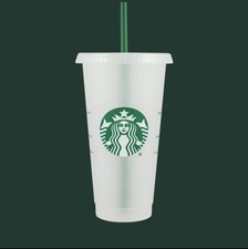 Reusable Cold Cup Tumbler - Frosted w/ Lid & Straw 24oz- Starbucks Free Shipping