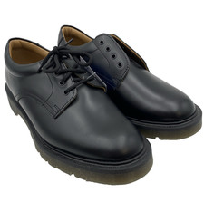 Solovair 1462- UK 5.5 - Made in England - Black Leather Shoes - 4 Eyelet     H16