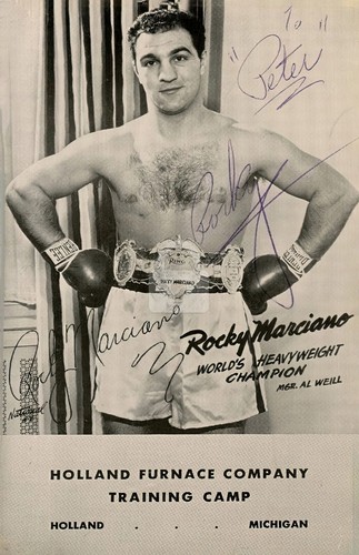 Rocky marciano 5x11 signed - 8.5x11,