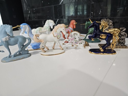 Franklin mint unicorns - unicorns, a