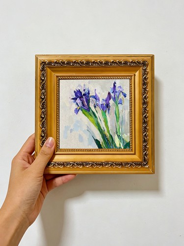Purple irises with - with, tall