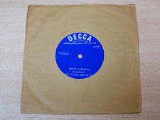 EX- !! Will Glahe & His Music/Sweet Elizabeth/Decca 7" Single/One Sided Demo