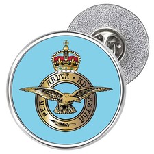 RAF Metal Lapel Pin Badge 25mm - Royal Air Force - Kings & Queens Crown Variants