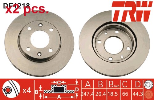 Pcs front brake disc - pcs, set