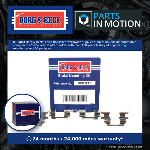 Brake pad fitting - pad, rear