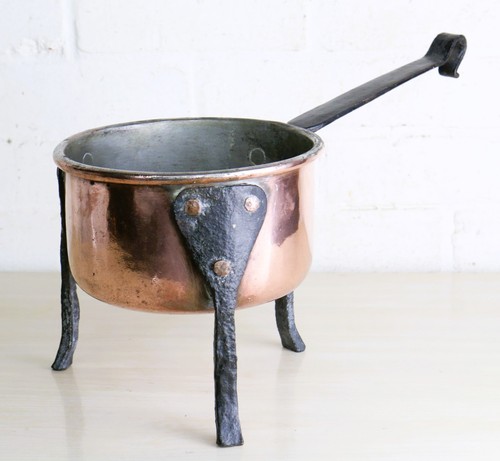 Antique 19th copper pan - antique,