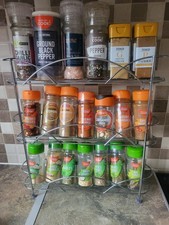 3 Tier Kitchen Spice Rack Seasoning Herbs Jars Bottles Holder Stand Organizer UK