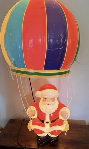 Vintage large blow mold santa - vintage,