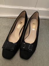 Gabor black suede court shoes - court,