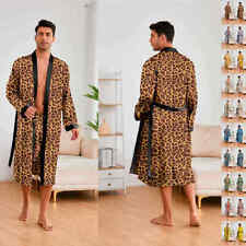 UK Mens Robe Shorts Set Satin