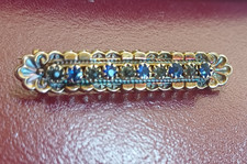 Victorian 9 Carat Gold Brooch Hallmarked Chester 1896/7 & Sapphires