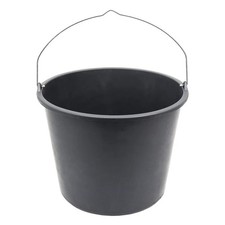 Plastic Bucket Black Heavy Duty Standard Builders Equestrian 5 - 15 Litres