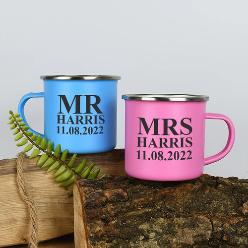 Personalised mrs enamel - mr,